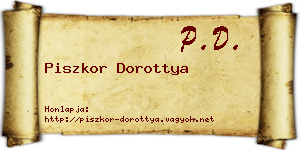 Piszkor Dorottya névjegykártya